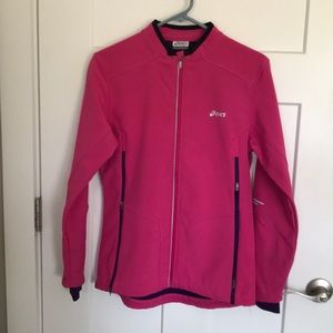 Pink Asics athletic venting jacket